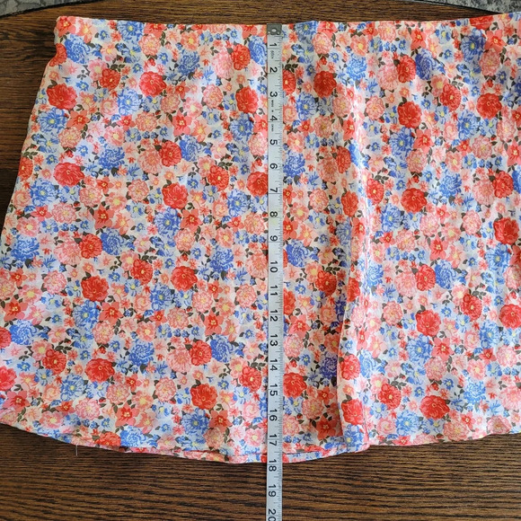 NOBO A-line Super High Rise Pink Floral Skirt Size Junior's XXL 19 NEW with Tag - Picture 3 of 8